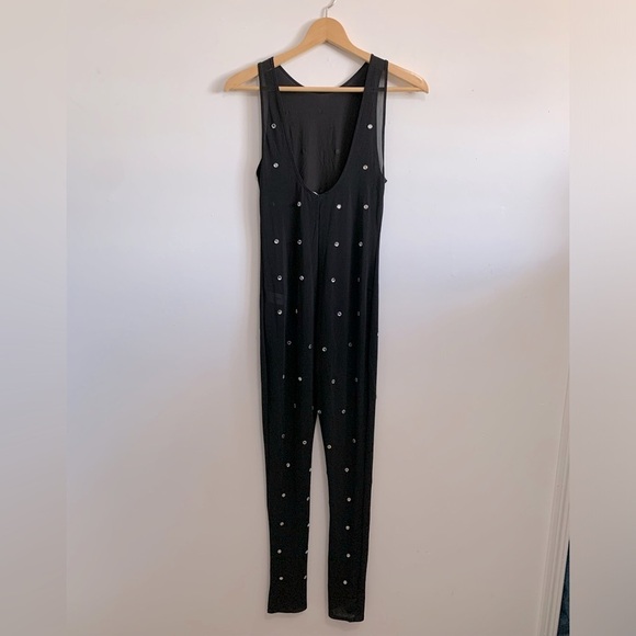 BNWOT Zara women’s ORGANZA Jumpsuit with rhinestones size M - Picture 5 of 6